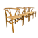 Set of 4 Scandinavian solid wood chairs