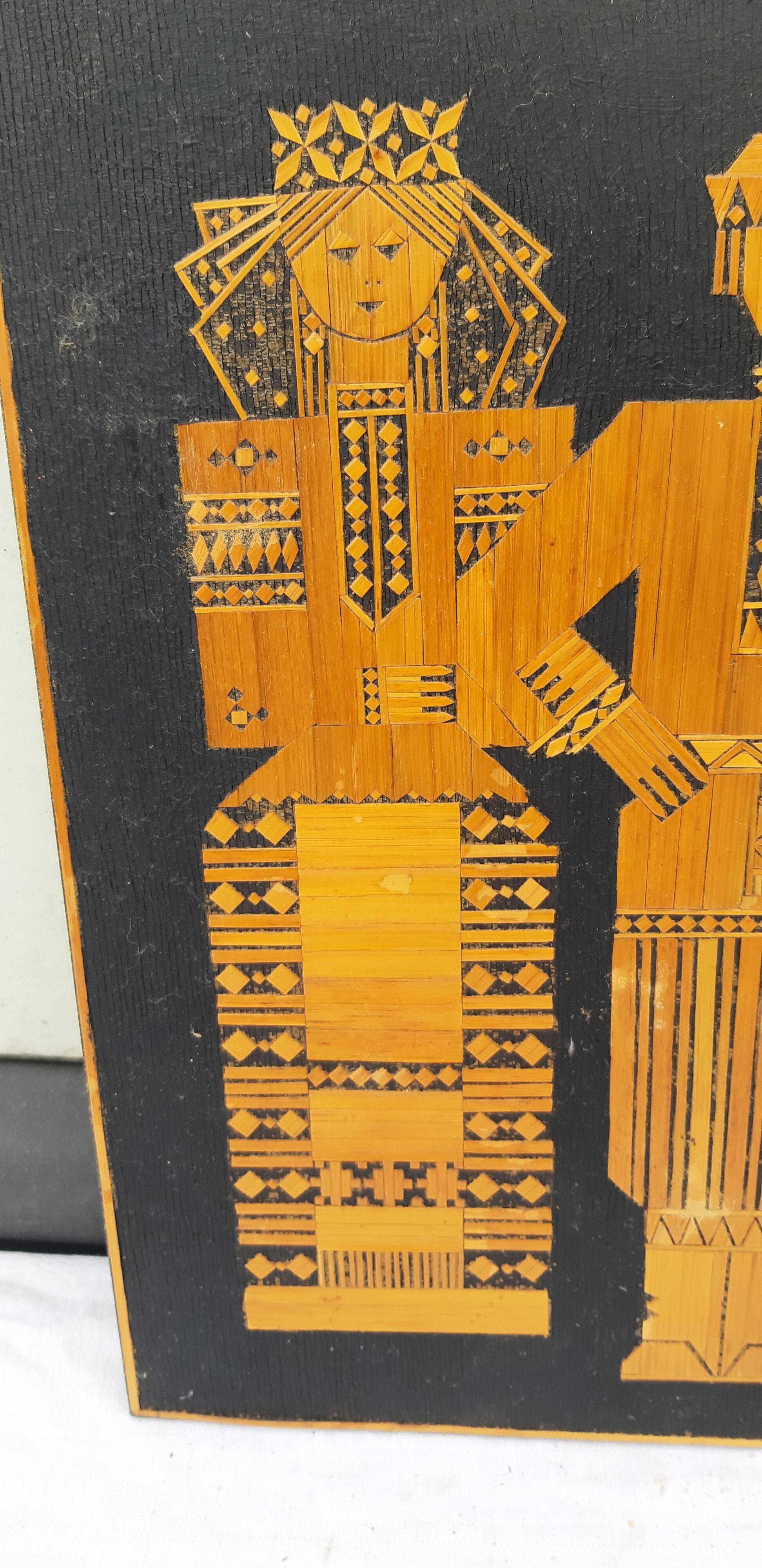 Table Russian Work in Straw