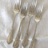 Set of 4 silver-plated forks