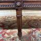 Banquette de style Louis XVI tissu bordeaux