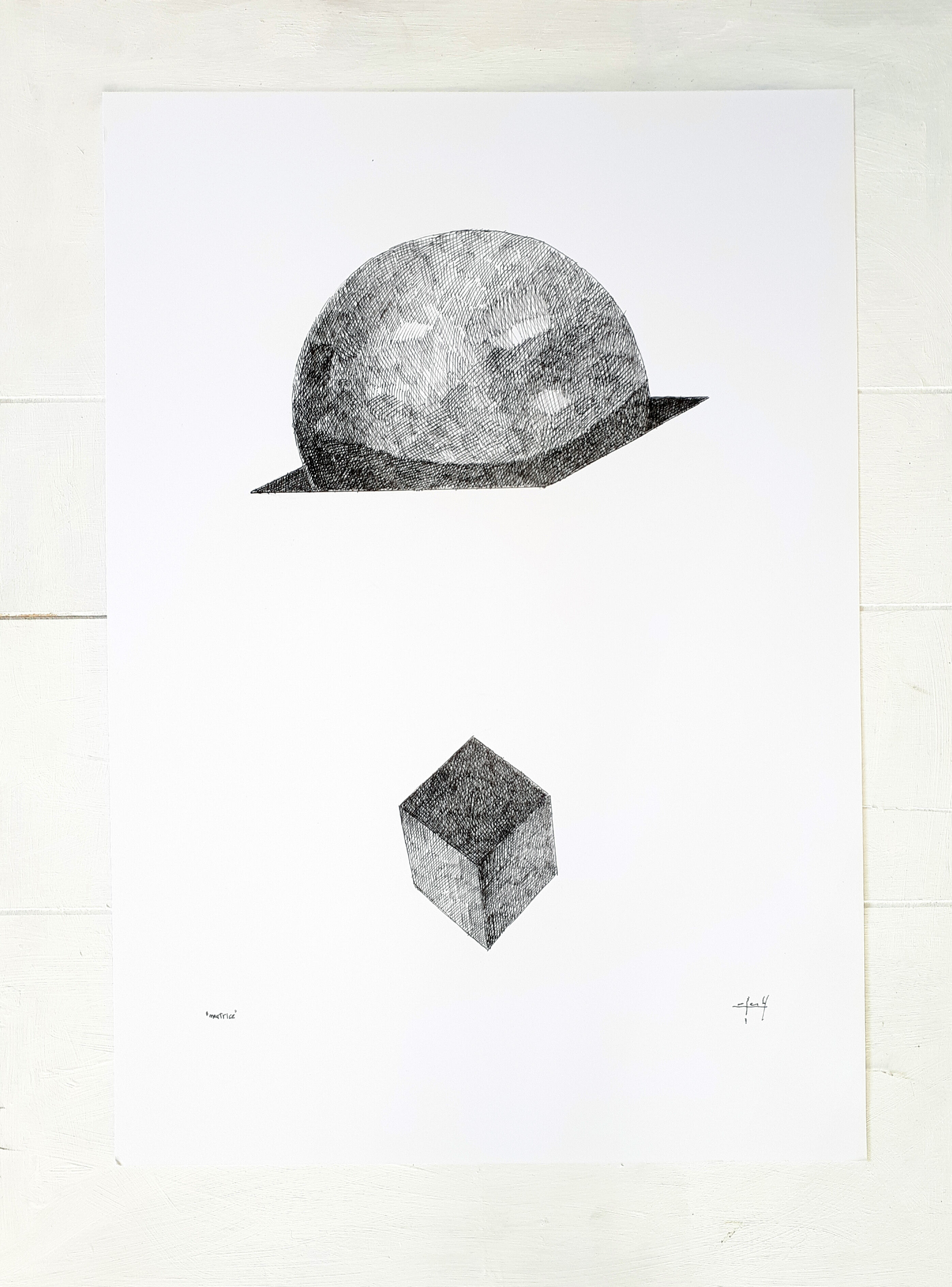 "matrix" Indian ink on paper