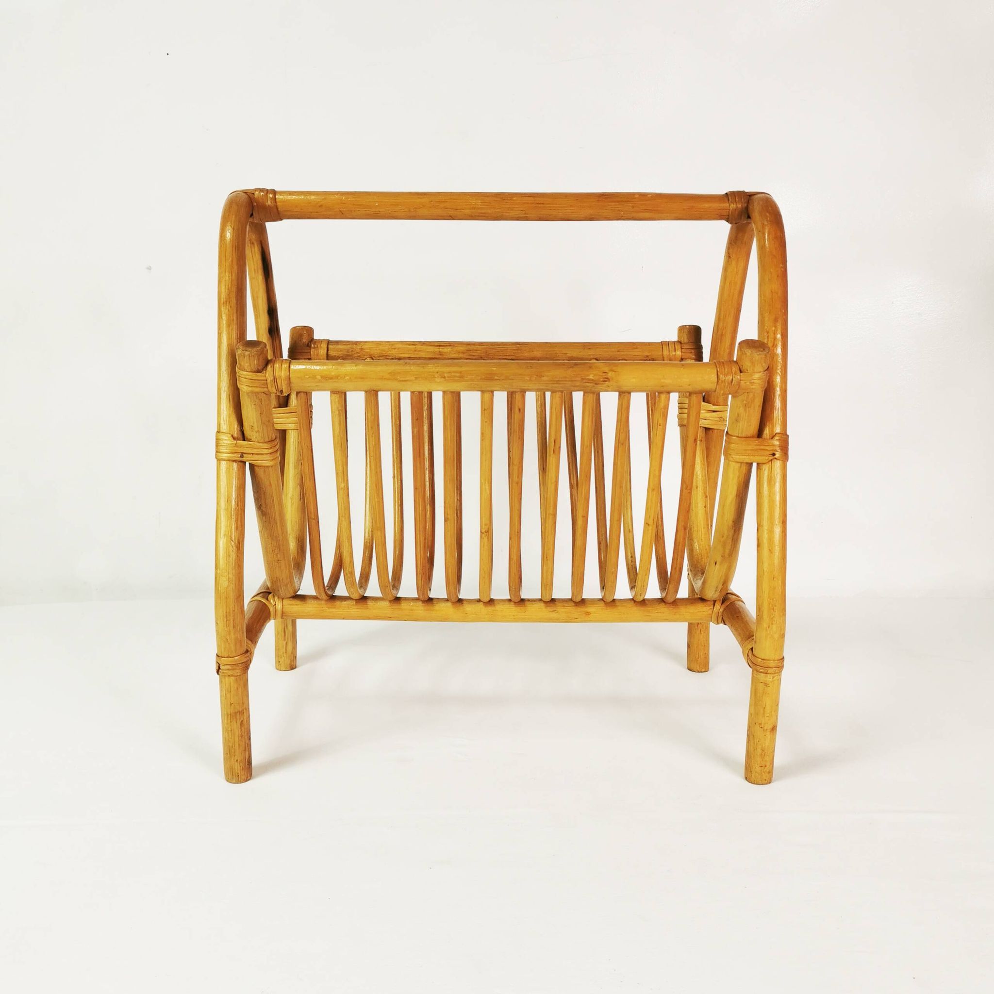 Mid Century Bamboo Newspaper Holder, Germany, 1960s