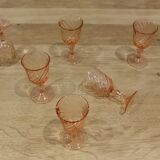 Set of 6 Luminarc Rosaline liqueur/port glasses