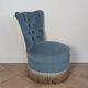 Fauteuil crapaud en velours