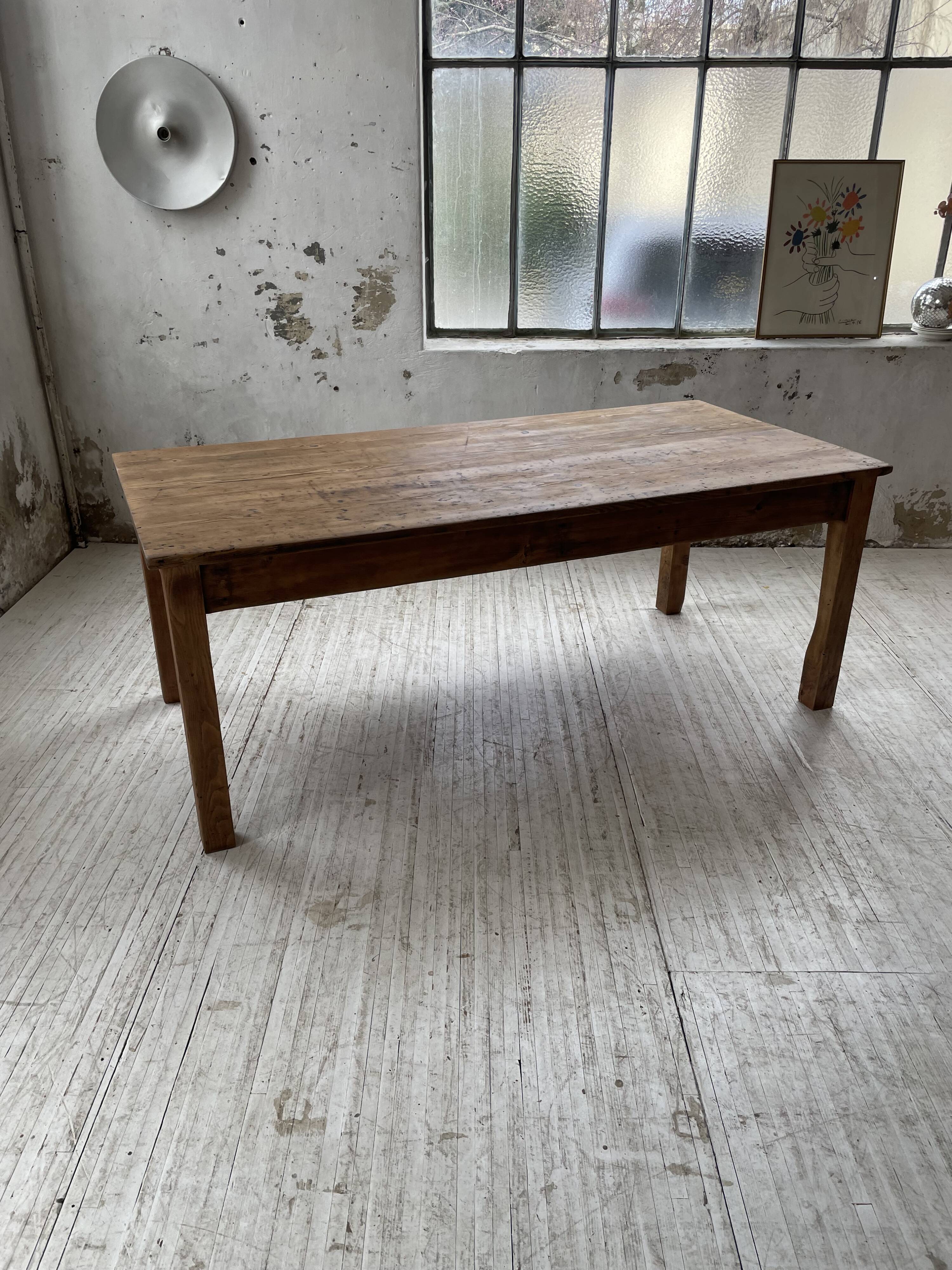 Farmhouse table in elm and pine 2m