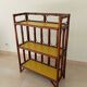 Vintage library shelf in bamboo and rattan 60s/70s