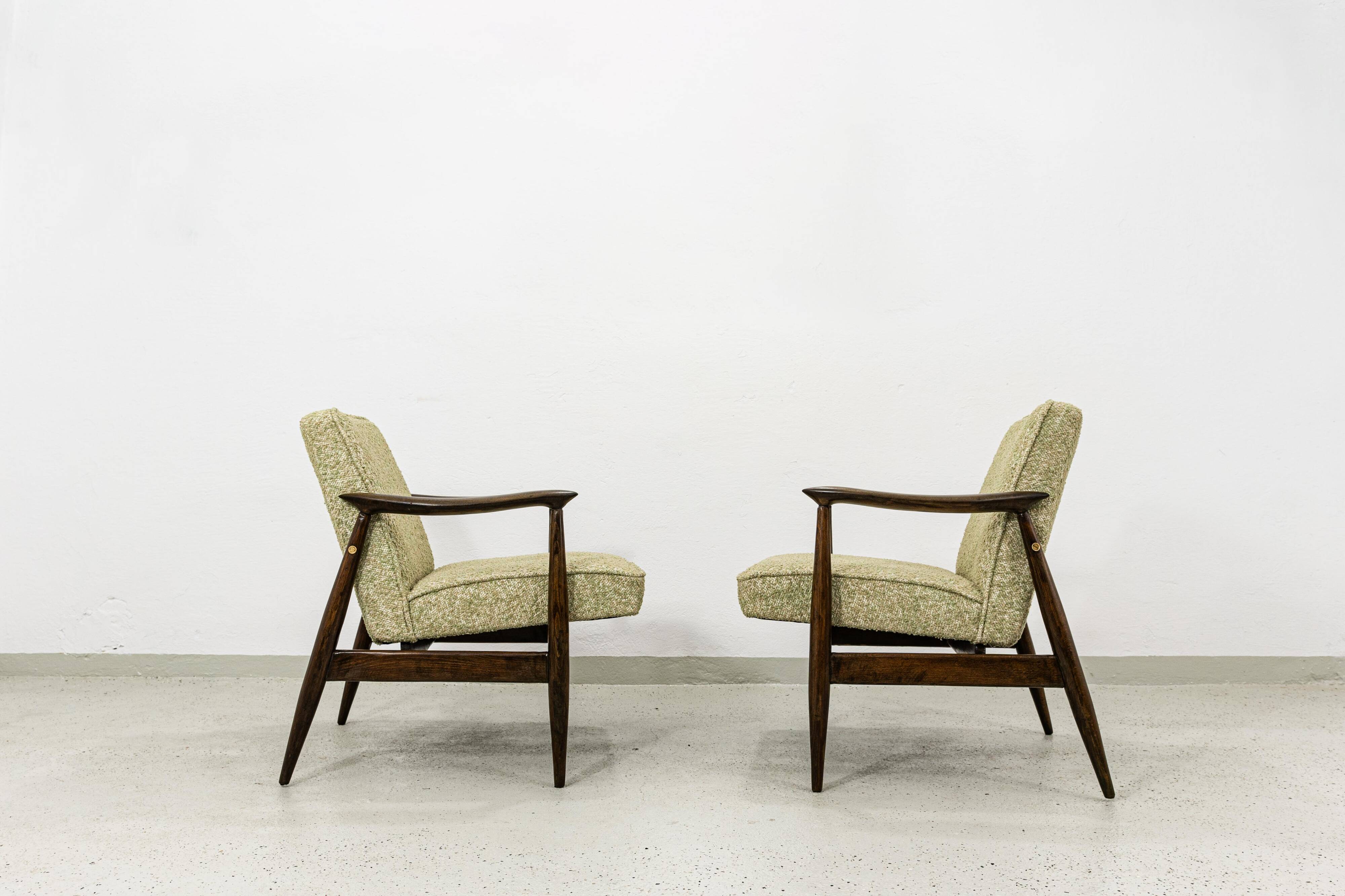 Mid Century Armchairs By Juliusz Kędziorek, Poland, 1960s, Set Of 2