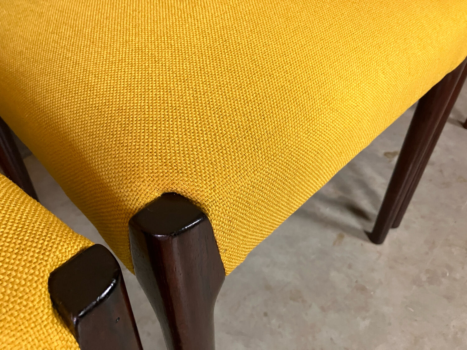 Rosewood chairs newly upholstered Mid Century Vintage