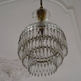 Vintage chandelier entirely made of crystal