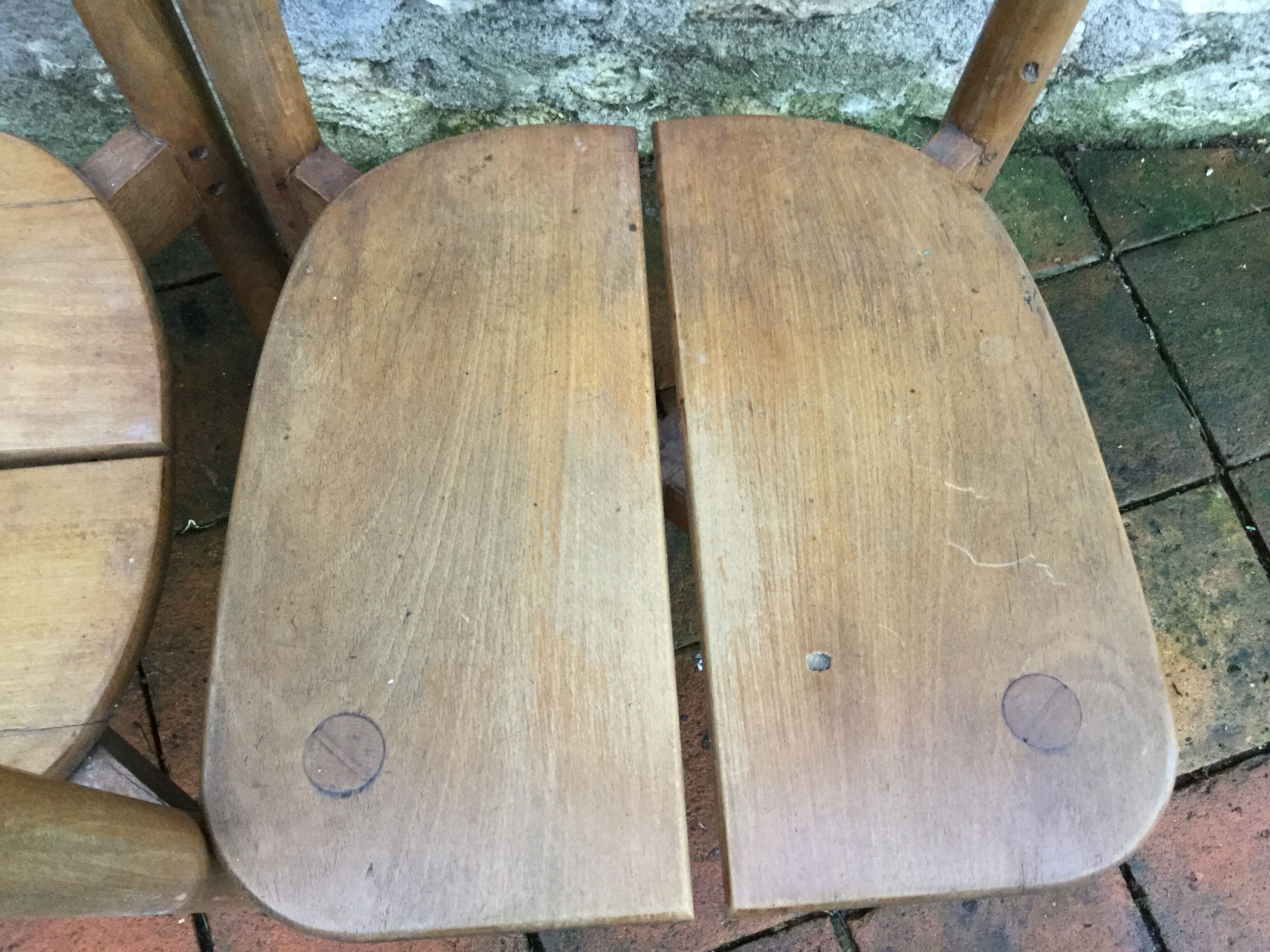 A pair of Chair grain of Café Pierre Gautier - Delaye
