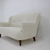 1940s 2-Seater Sofa in Sheepskin Fabric, Czechoslovakia