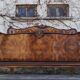 Rounded Walnut Burl Double Bed, 1950s