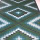 Scandinavian patterned carpeting Rya of EGE Taepper lozenges in the 60s Denmark 165 x 95 cm