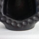 Bay Keramik orange-red and black candle holder from the 70s