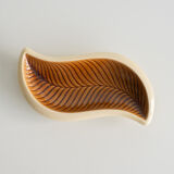 Beige and off-white ceramic ravier