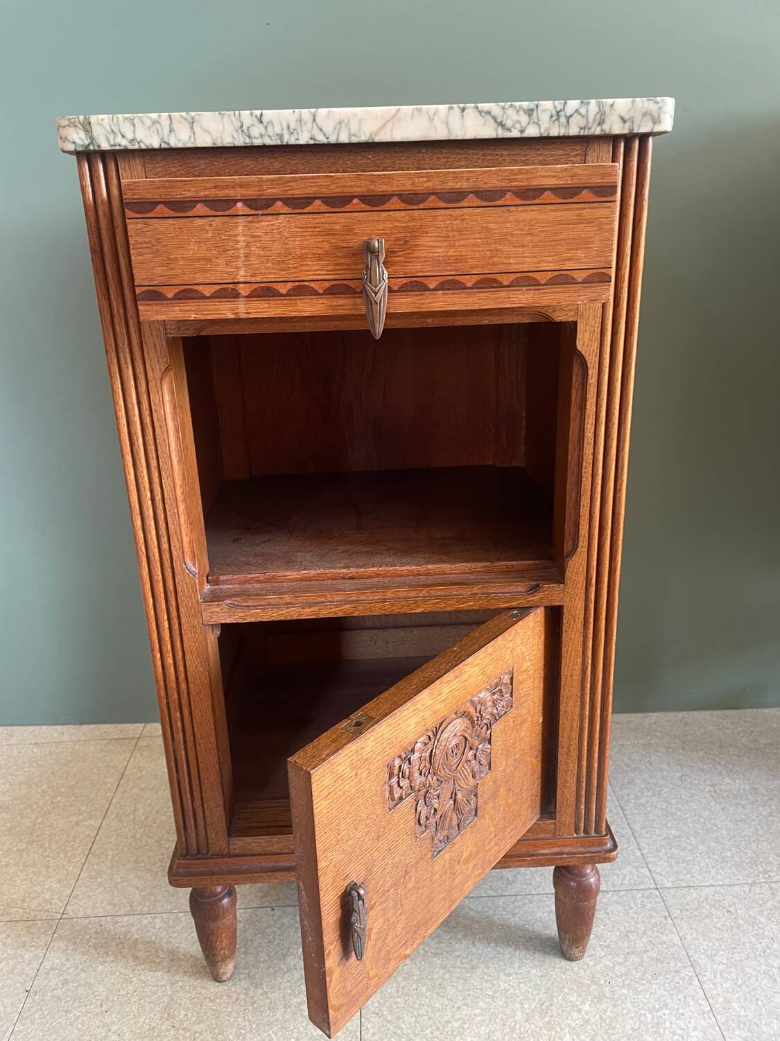 Art deco bedside table, art deco side table