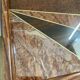 Duo of vintage wooden trays marked art deco