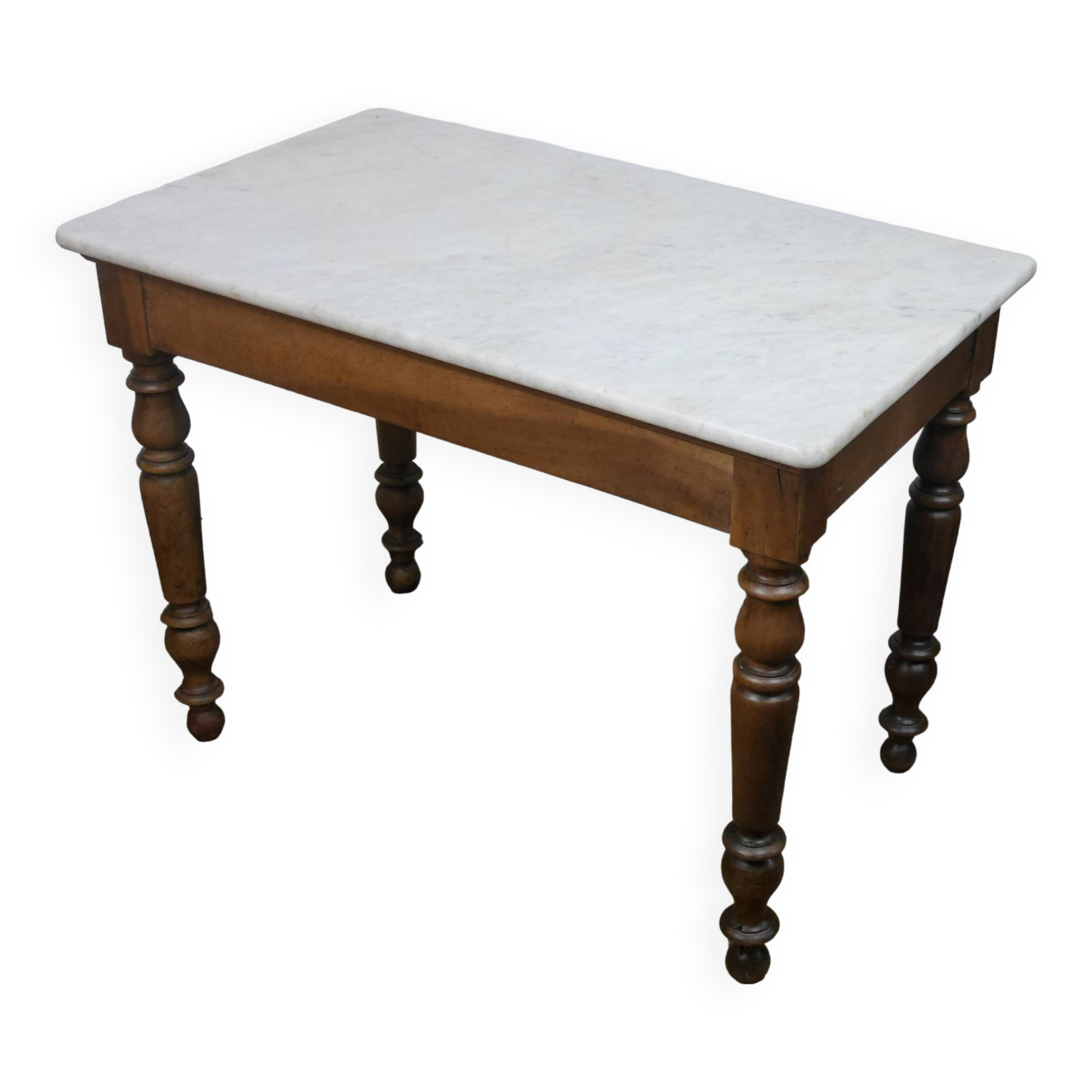 old marble and wood office bistro table 1850