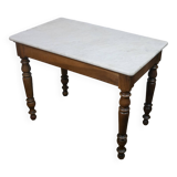 old marble and wood office bistro table 1850