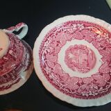 Tea cup and English earthenware saucer