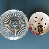 Round ceiling light in chiseled glass