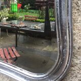 Mirror carved silver 81 x 46 cm