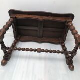 Table basse en bois pieds tourné vintage