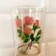 7 verres vintage fleuris
