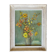 HSP painting "vase with bouquet of flowers" signed O. Olivier + frame