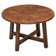 Dining table or Spanish centre table in solid wood and wrought iron from the mid-20th century.