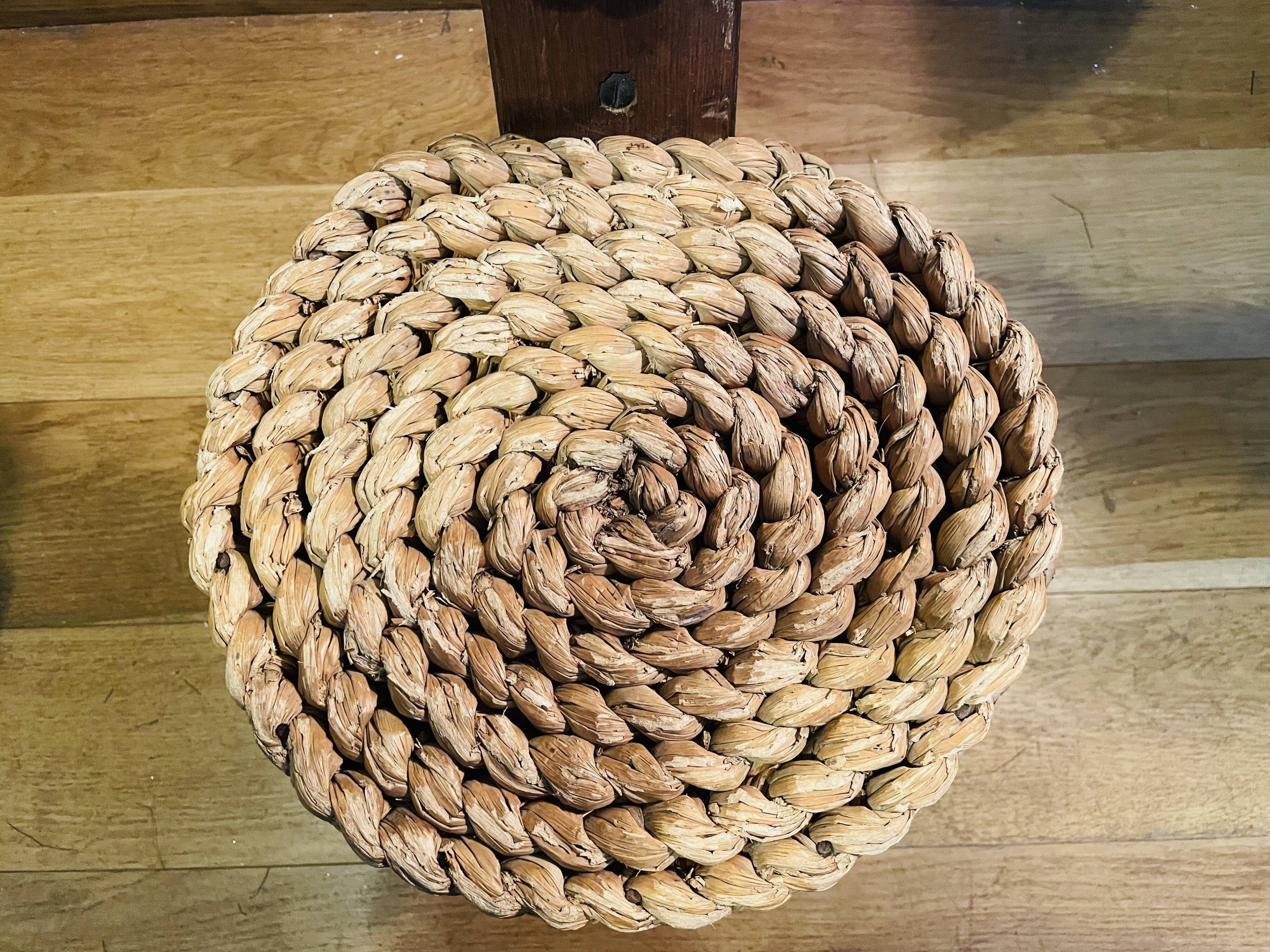 raffia and wood chair