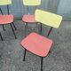 4 chaises formica vintage