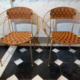 Series of 6 garden armchairs and patio Scoubidou', Italian Vintage Design 1950s