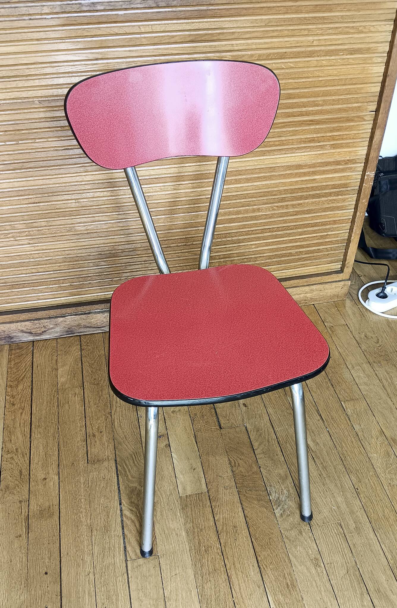 Vintage Formica chair 1950/60 red