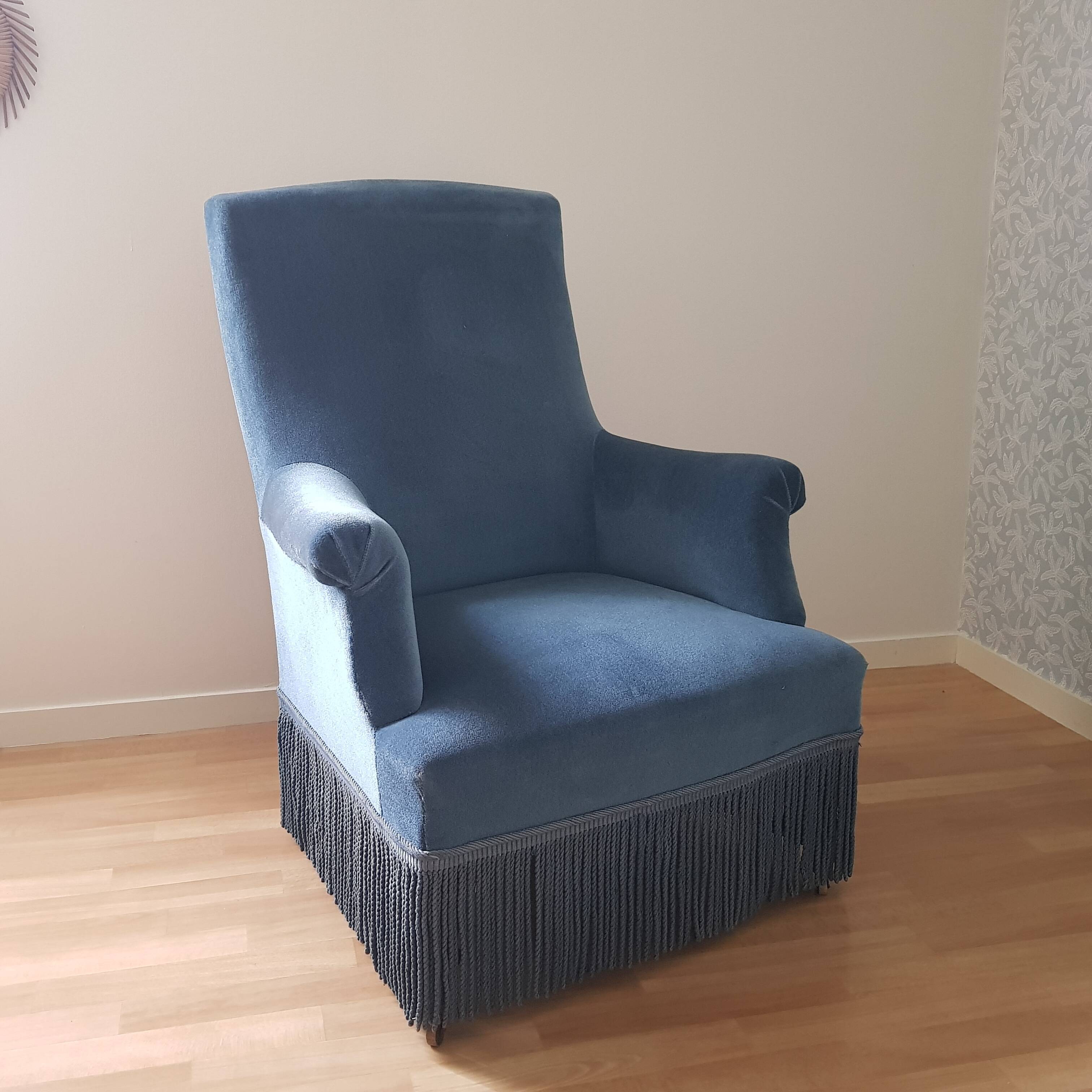 Velvet armchair