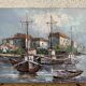 Beautiful oil painting on canvas Marine Signed Bonnett