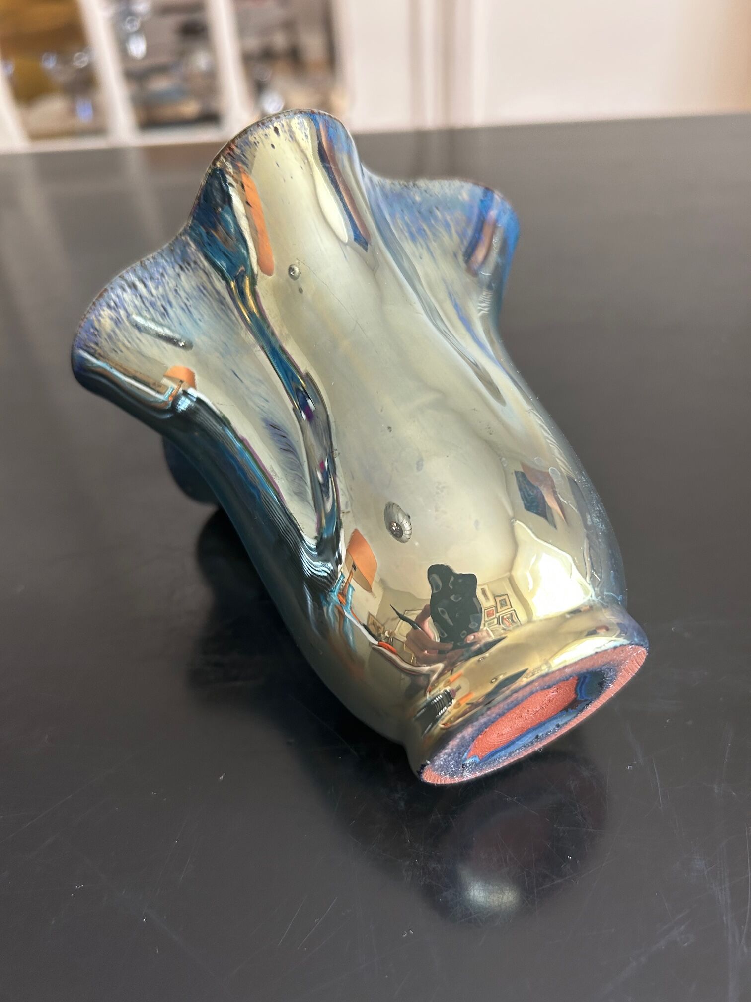 Rambervillers flamed sandstone vase