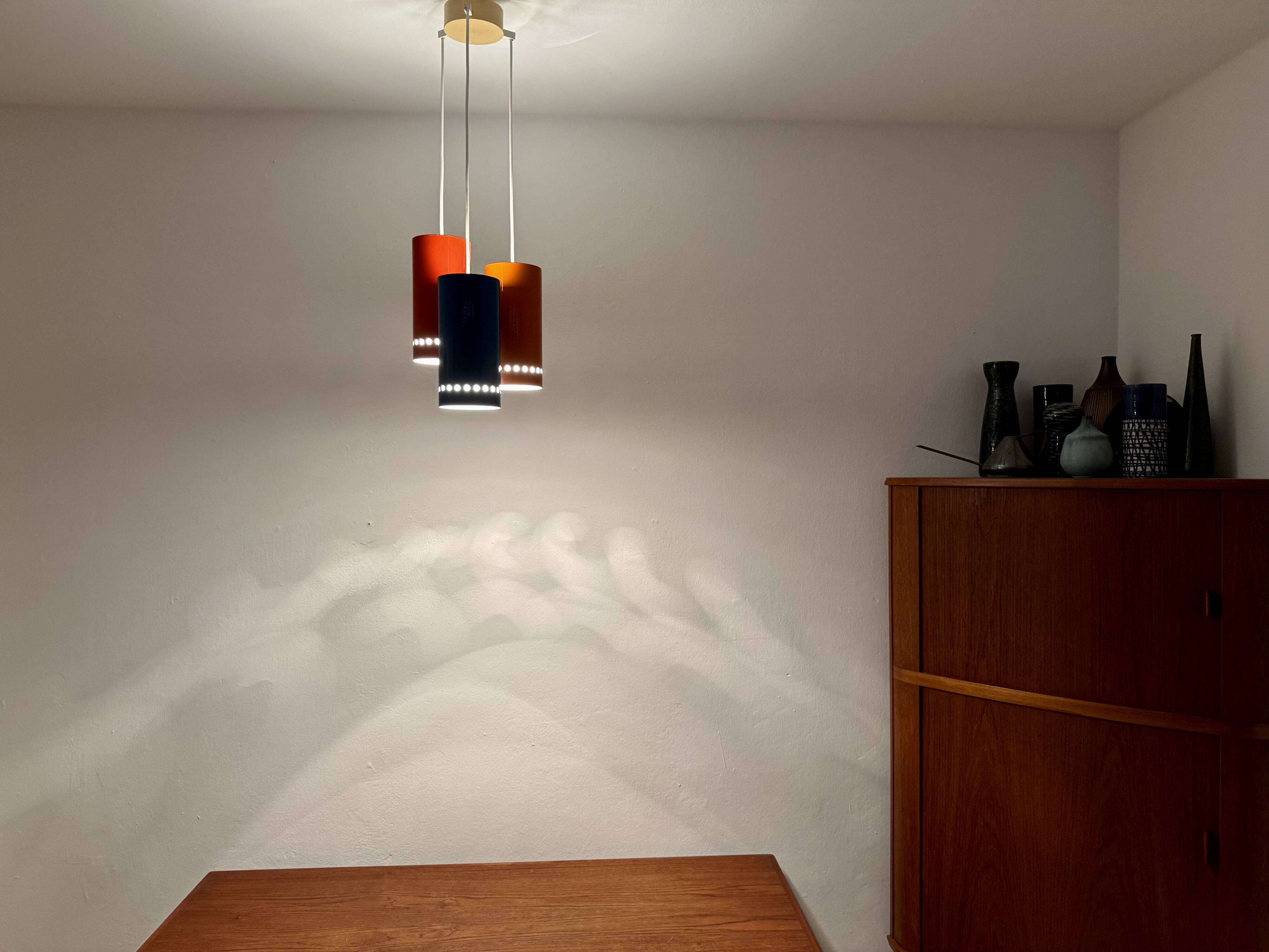 Unique Enameled Cascading Chandelier