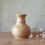 Vas en grès émaillé beige