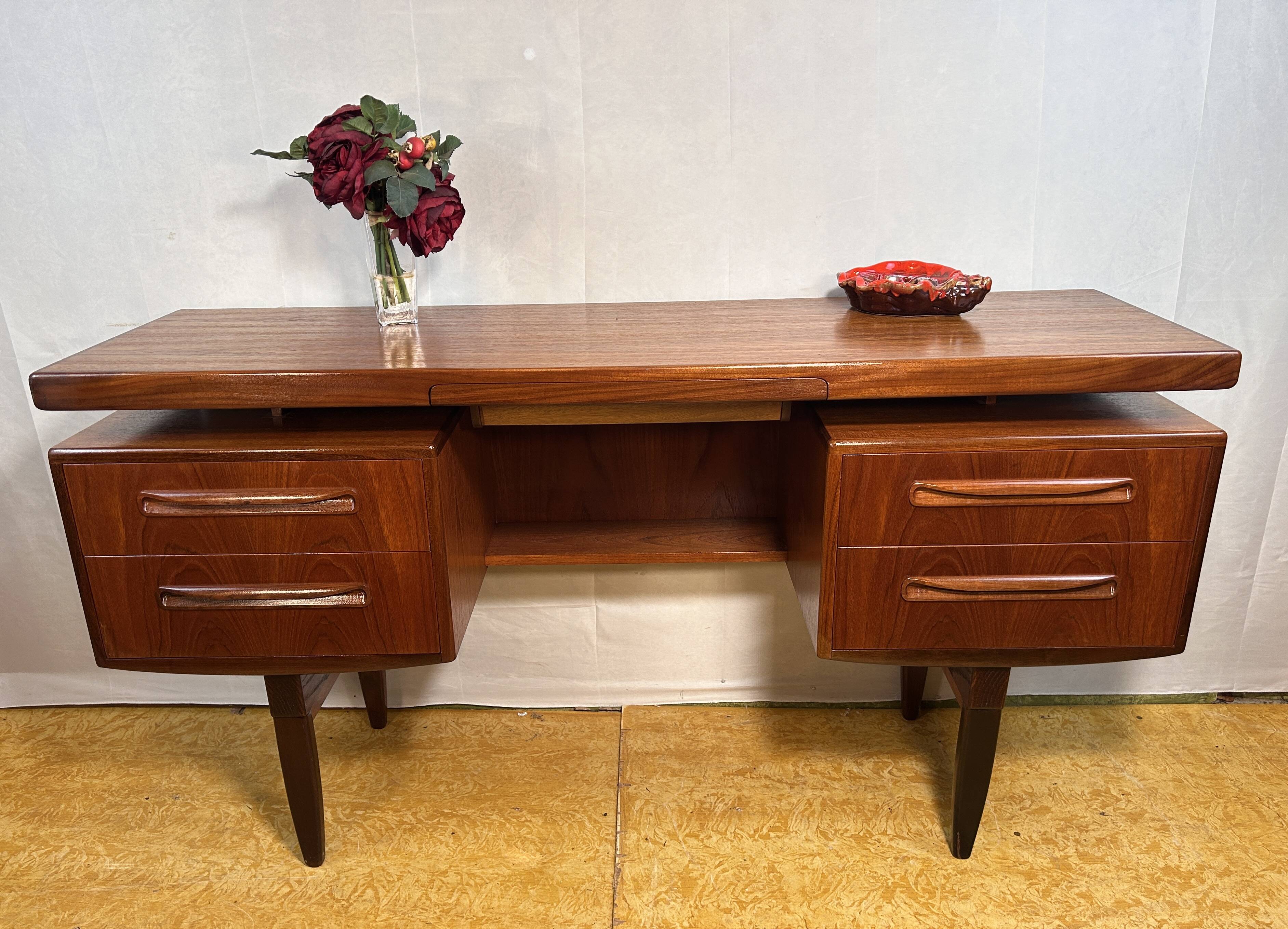 Mid-Century Retro Vintage Teak Floating Top Desk by G Plan Fresco Range Designed by Viktor Wilkins
