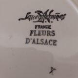 Dessert plates Sarreguemines décor Flowers of Alsace