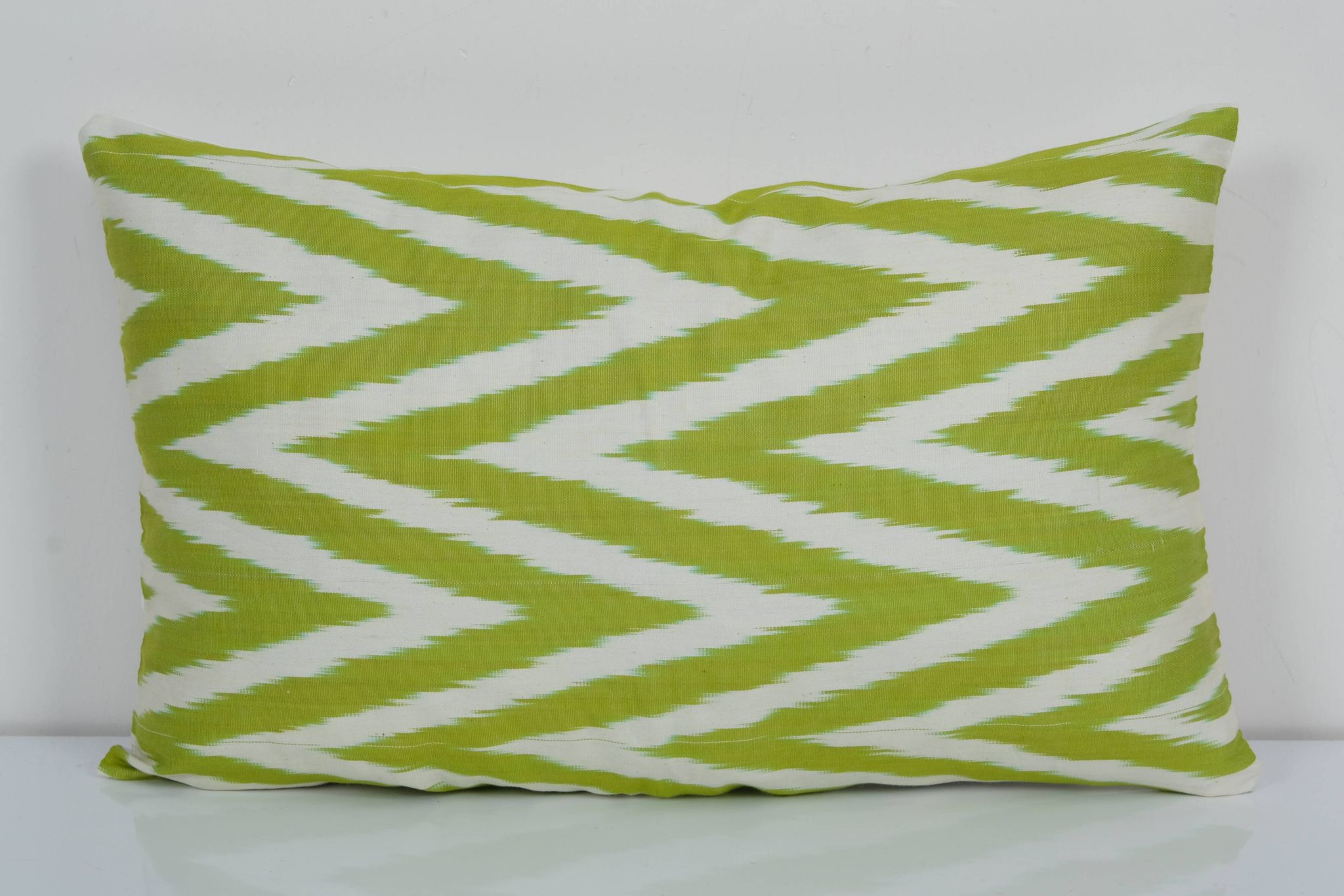 12" x 20" yellow ikat pillow cover, accent pillow ikat fabric central asian tajik ikat