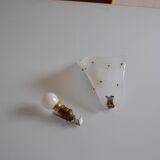 50s Arlus wall light in Perspex and brass
