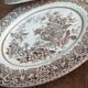 2 plates brown English Ironstone