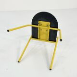 Chaise jaune "Il Bottone" par Paolo Parigi pour Heron Parigi, 1980