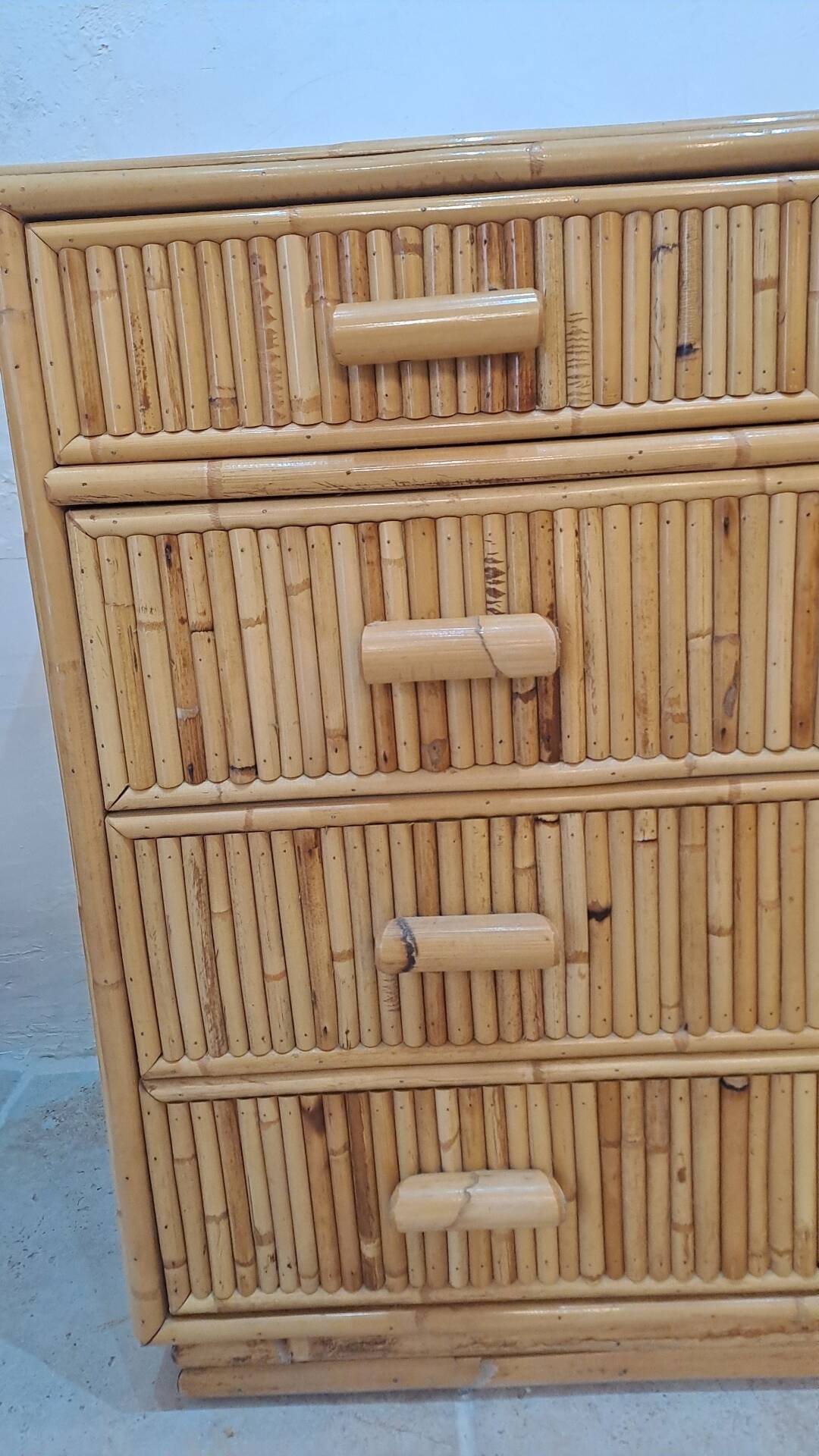 Rattan chest of drawers