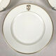 Ensemble de dix assiettes chiffrées 1910, Porcelaine de Limoges, Coiffe Jeune