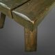 Brutalist slatted solid wood bench, Netherlands 1970s