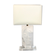 Extraordinary Mid-Century Modern Buddha Lucite and Brass Table Lamp, 1970s