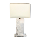Lampe de table en laiton et lucite années 1970